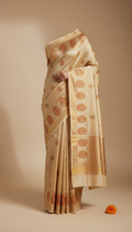 Ivory Silk Traditional Motif Saree